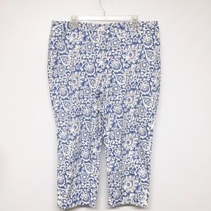 Talbots Floral Stretch Perfect Skimmer Pants